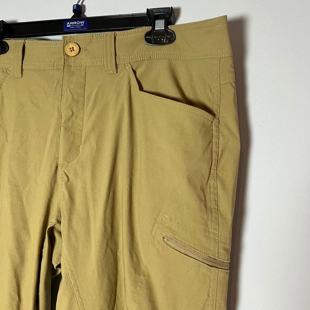 Eddie Bauer First Ascent Mens 38x30 Fleece Lined Guide Pants Tan‎ Hiking Gorp - Picture 3 of 9